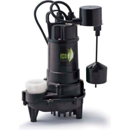 ECO FLO PRODUCTS Eco-Flo ECD75V Submersible Sump Pump, Cast Iron, 3/4 HP, 6000 GPH ECD75V